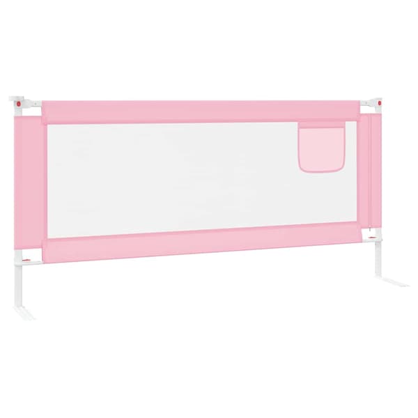 vidaXL Sängskena för barn rosa 200x25 cm tyg