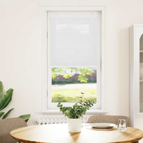 vidaXL Plisserad persienn vit 65x100cm tyg bredd 64,4cm polyester