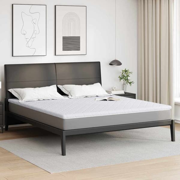 vidaXL Kokostopper Vit 200 x 200 cm Jacquardtyg