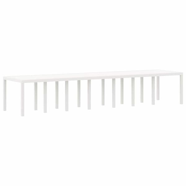 vidaXL Hage Spisegruppe 15 pcs Hvit Polt rattan