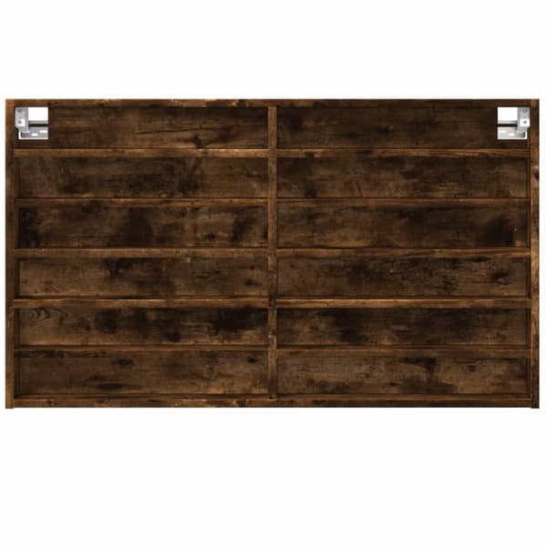 vidaXL Hyller røkt eik 100x8,5x58 cm konstruert tre