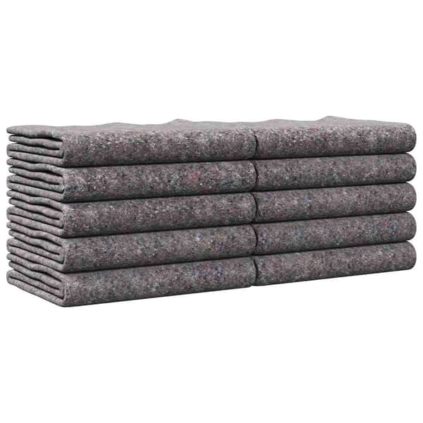 vidaXL Flytte tepper 10 pcs Grå 150 x 200 cm stoff
