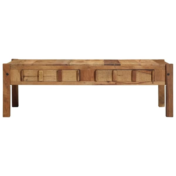 vidaXL Kaffeebord med låda Brun 110 x 54 x 35 cm Solid återvunnen trä