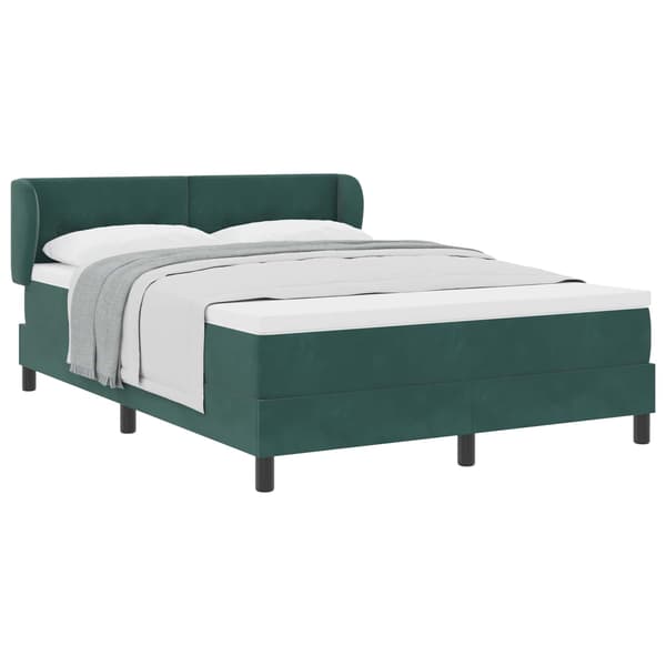 vidaXL Box Spring-säng med madrass Mörkgrå 80x200 cm Sammet