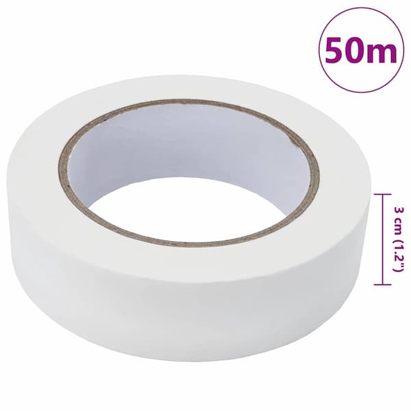 vidaXL Målare Maskeringstejp 6 st Vit 30mm x 50m Papper