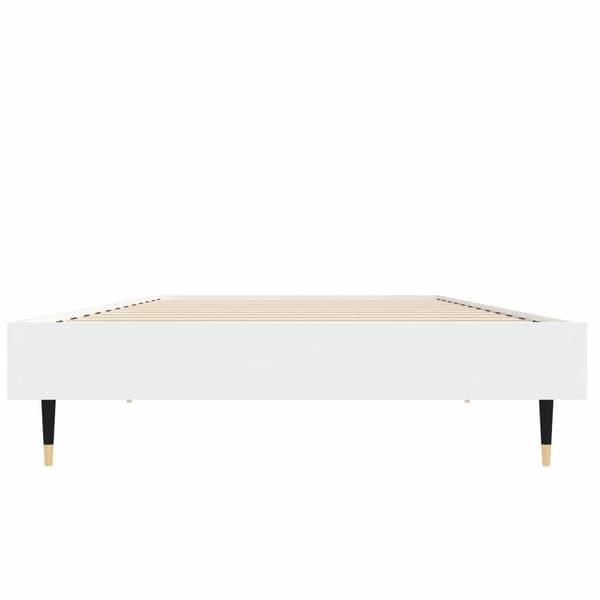 vidaXL Sengeramme hvit 75x190 cm konstruert tre