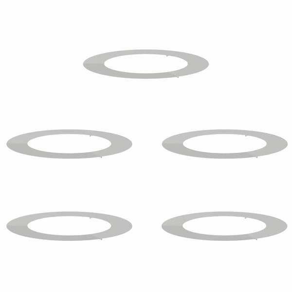 vidaXL lämplig för Flat Trädringar 5 pcs Silver Ø60 / 90 cm
