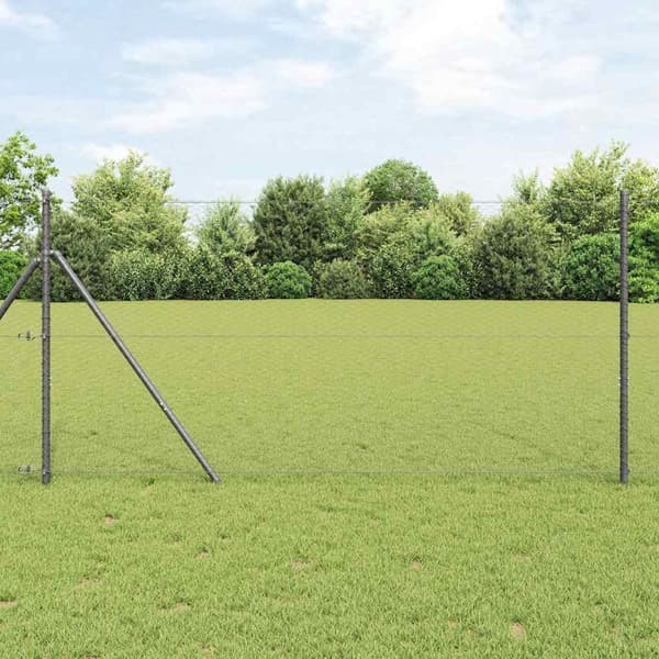 vidaXL Sekskantet gjerde Grå 1,4 x 10 m PVC