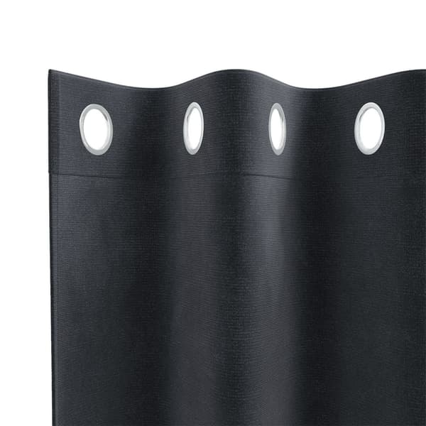 vidaXL Gardiner Mörkgrå Polyester 140 x 260 cm Grommetgardiner