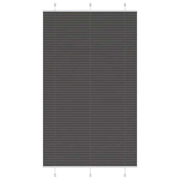 vidaXL plisségardin sort 115x200 cm Stoff Bredde 114,4 cm Polyester