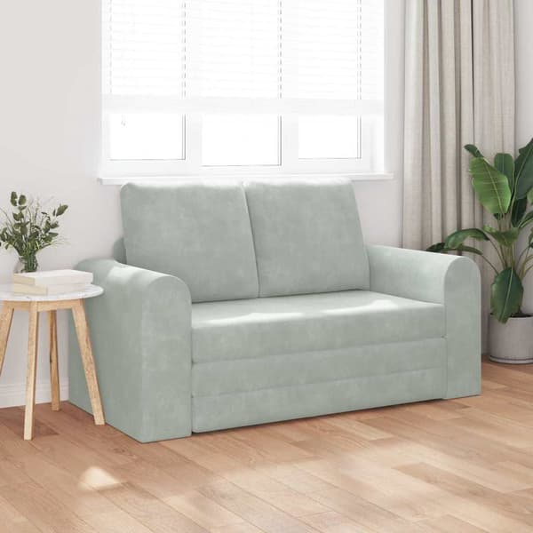 vidaXL Soffsäng Ljusgrå 148 x 71 x 83 cm Sammet