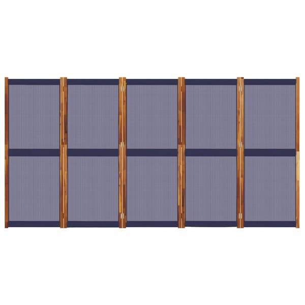 vidaXL Romdeler 5 paneler mørkeblå 350x180 cm