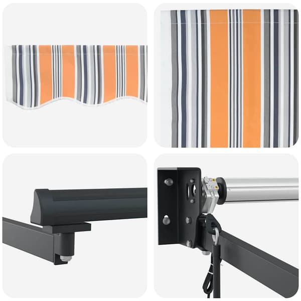 vidaXL Utfällbar markis Flerfärgsdesign 400 × 300 cm