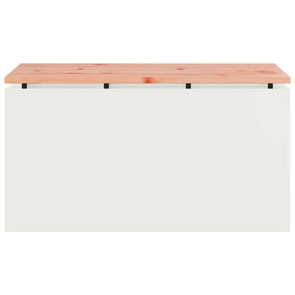 vidaXL Hagebenk Hvit 80 x 40 x 43 cm Stål