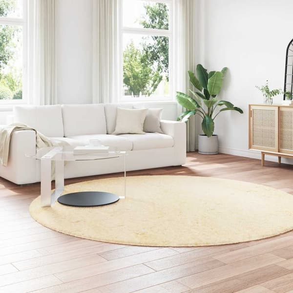 vidaXL Flossteppe med lang luv NAVARRA krem 240x240 cm polyester