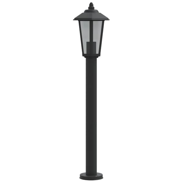vidaXL Utendørs gulvlamper 3 stk svart 80 cm rustfritt stål