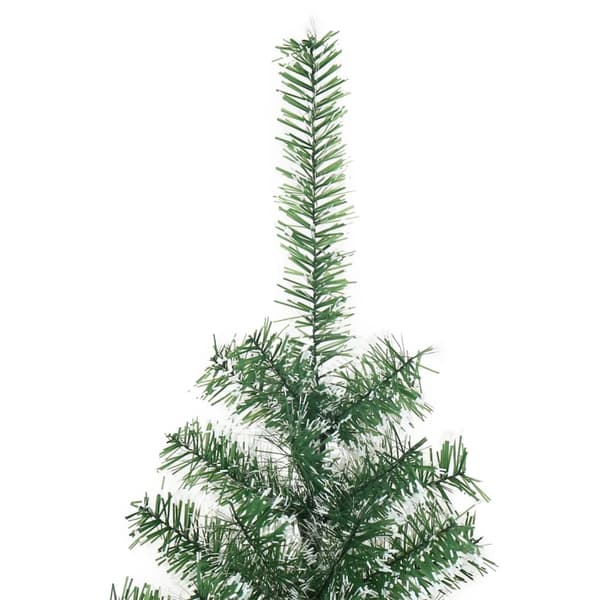 vidaXL Plastgran med snö grön 240 cm