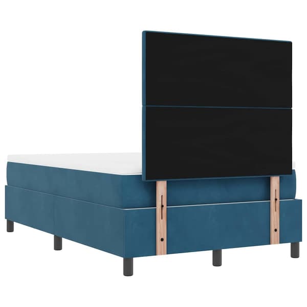 vidaXL Bäddfjäder med madrass Mörkblå 120 x 200 cm Sammet