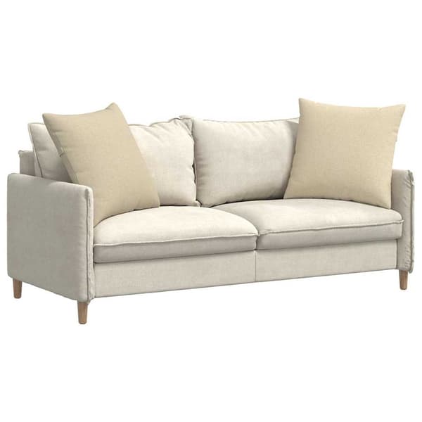 vidaXL Soffkuddar 2 st Kräm 60 x 60 cm tyg