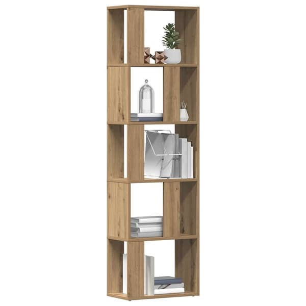 vidaXL Bokhylle artisan eik 45x24x159 cm konstruert tre