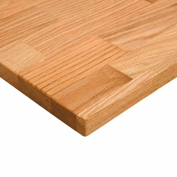 vidaXL Bordplate lysebrun 80x50x2,5 cm rektangulær heltre eik