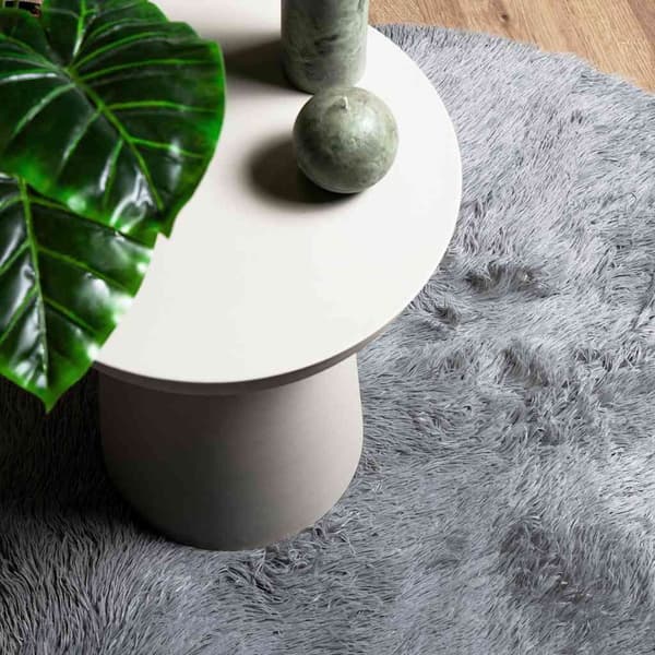 vidaXL Ryamatta med lång lugg NAVARRA silvergrå 200x200 cm polyester