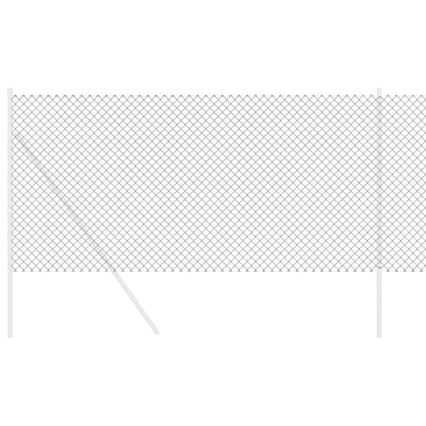 vidaXL Kjedegjerde Grå 25 x 1,4 m Stål
