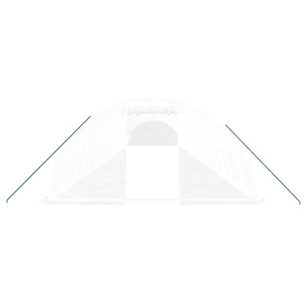 vidaXL Växthus med stålram vit 80 m² 20x4x2 m