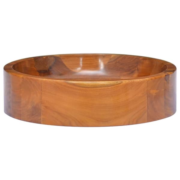 vidaXL Vask heltre teak Φ40x10 cm
