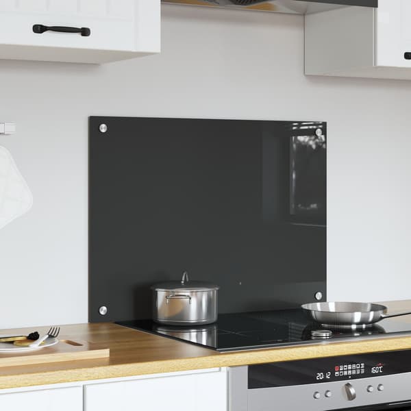 vidaXL Köksskydd Mörkgrå 70 x 50 cm härdat glas