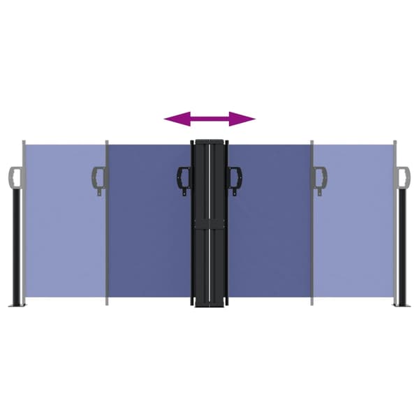 vidaXL Uttrekkbar sidemarkise 100x600 cm blå