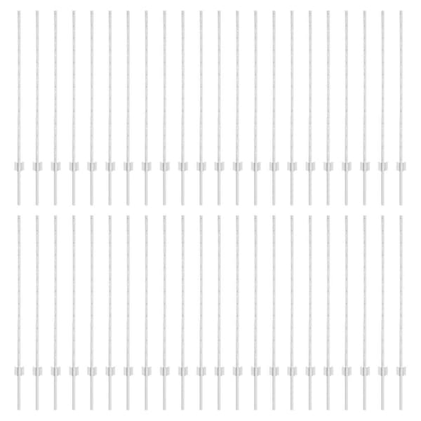 vidaXL Stängselstolpe 44 pcs Silver 160 cm Stål
