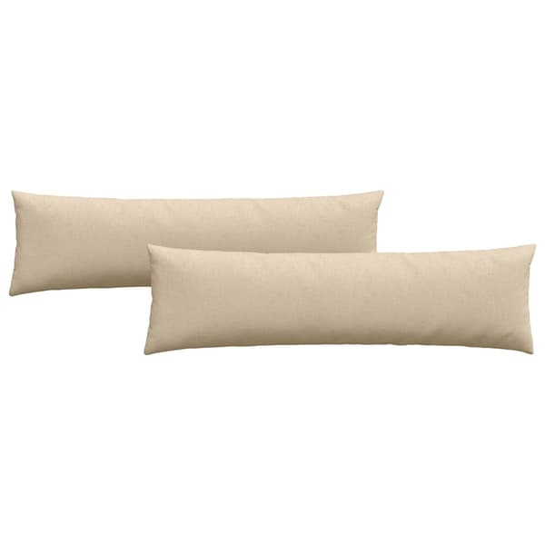 vidaXL Soffkuddar 2 st Kräm 145 x 40 cm tyg