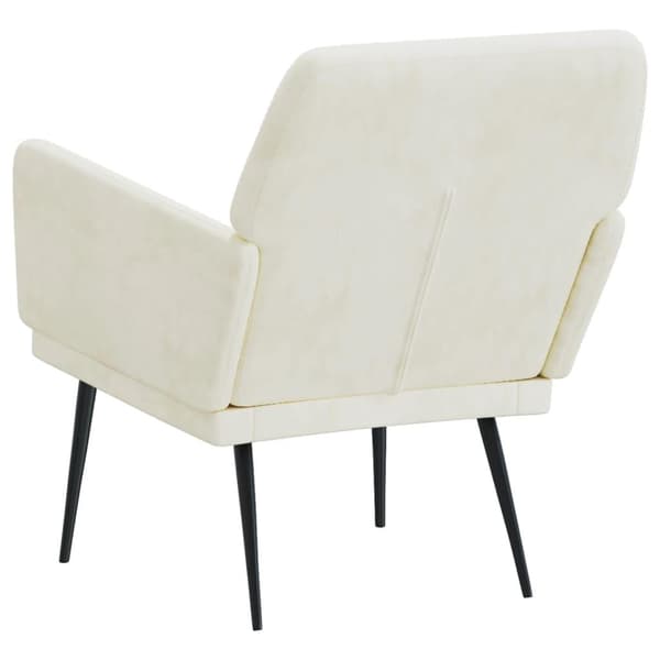 vidaXL Loungestol gräddvit 62x79x79 cm sammet