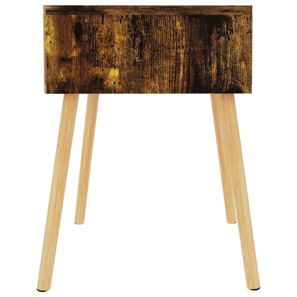 vidaXL Nattbord røkt eik 40x40x56 cm sponplate