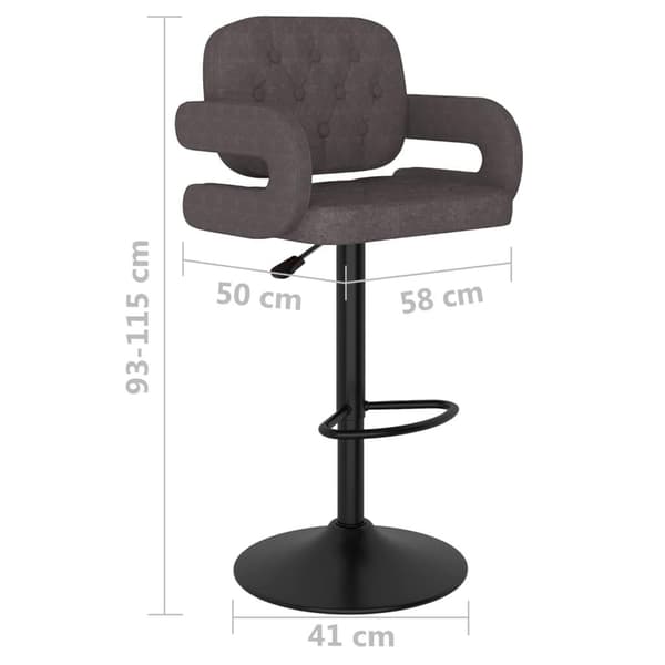 vidaXL Barstolar 2 st taupe tyg