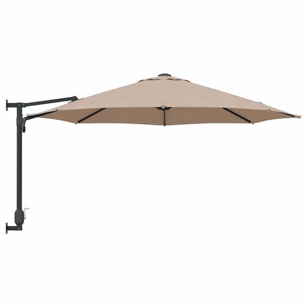 vidaXL Hageparasol Gråbrun 248 x 248 x 148 cm Polyester og stål