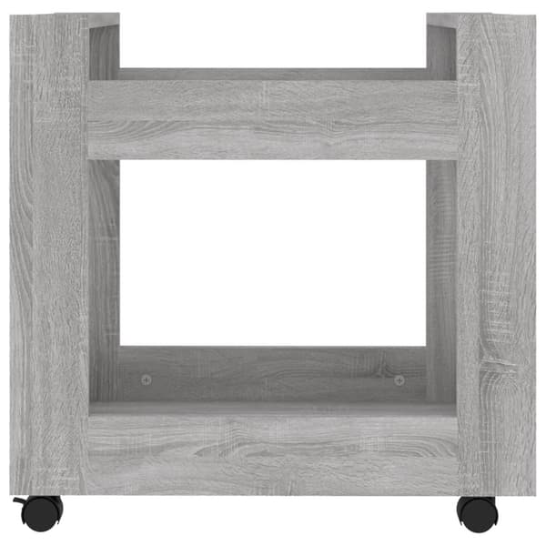 vidaXL Tralle til skrivebord grå eik 60x45x60 cm konstruert tre