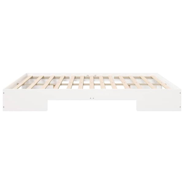 vidaXL Sengestamme Hvit 200 x 200 cm