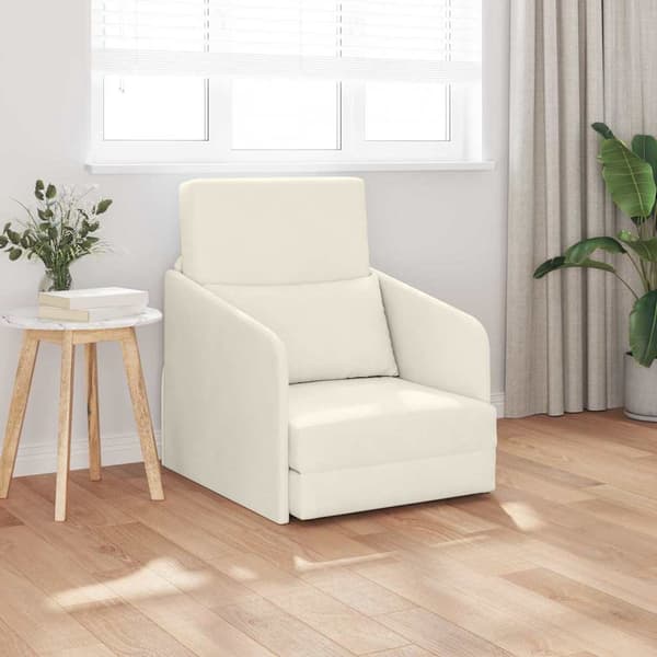 vidaXL Soffsäng Kräm 65 x 80 x 83 cm Sammet