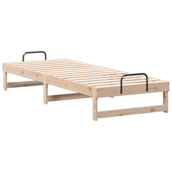vidaXL Sängram Brun 80 x 200 cm Massiv furu