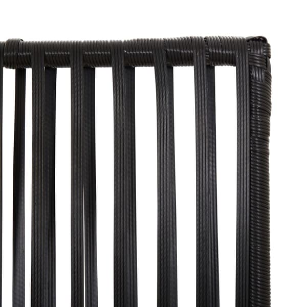 vidaXL Romdeler 6 paneler svart polyrotting
