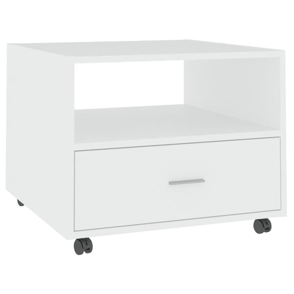 vidaXL Soffbord vit 55x55x40 cm konstruerat trä