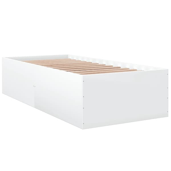 vidaXL Sengeramme hvit 75x190 cm konstruert tre