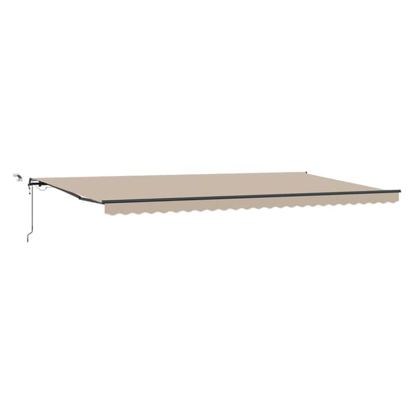 vidaXL Markis tyg med Beige 600 × 350 cm Polyester