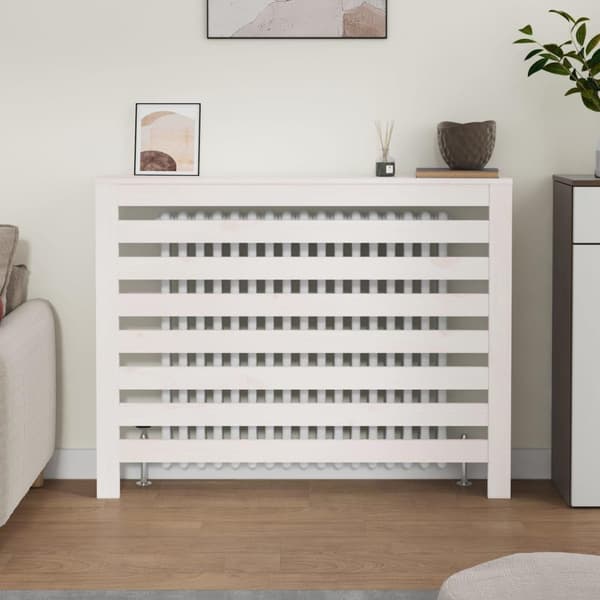 vidaXL Elementskydd Vit 108,5x19x84 cm massiv furu