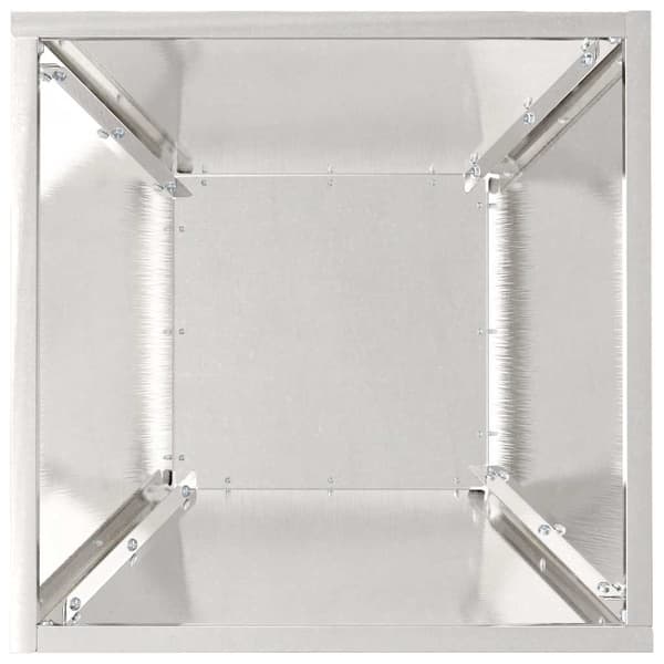 vidaXL Trädgårdsplanterare Silver 35 x 35 x 15 cm Rostfritt stål