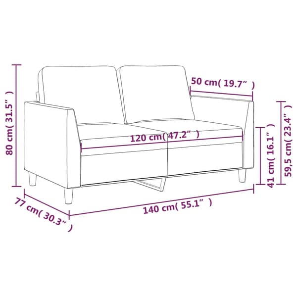 vidaXL 2-sitssoffa svart 120 cm konstläder