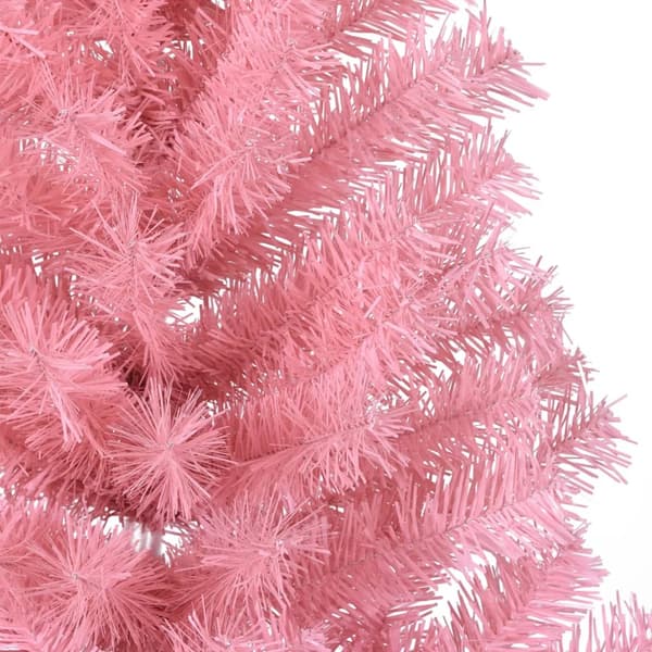 vidaXL Halv plastgran med stativ rosa 150 cm PVC