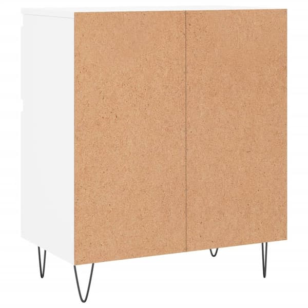 vidaXL Byrå vit 60x35x70 cm konstruerat trä
